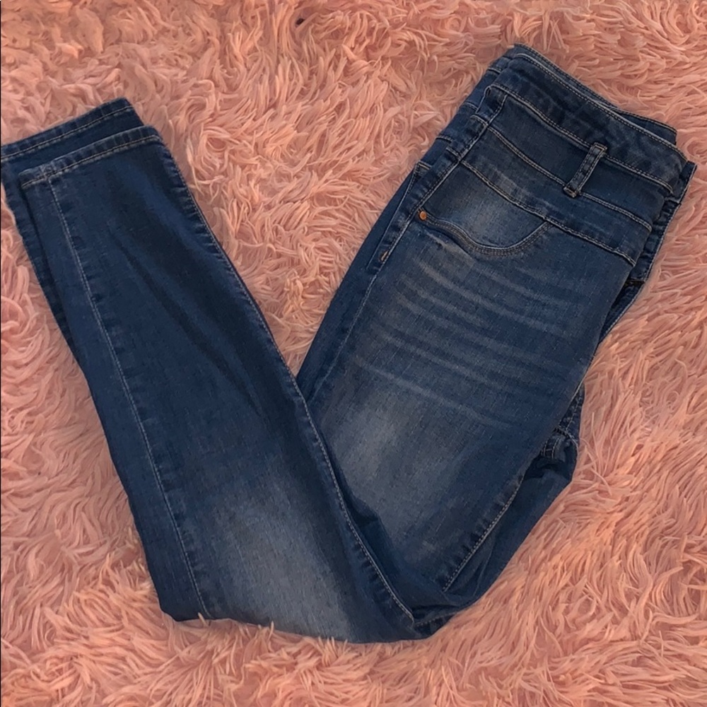 High rise skinny jeans